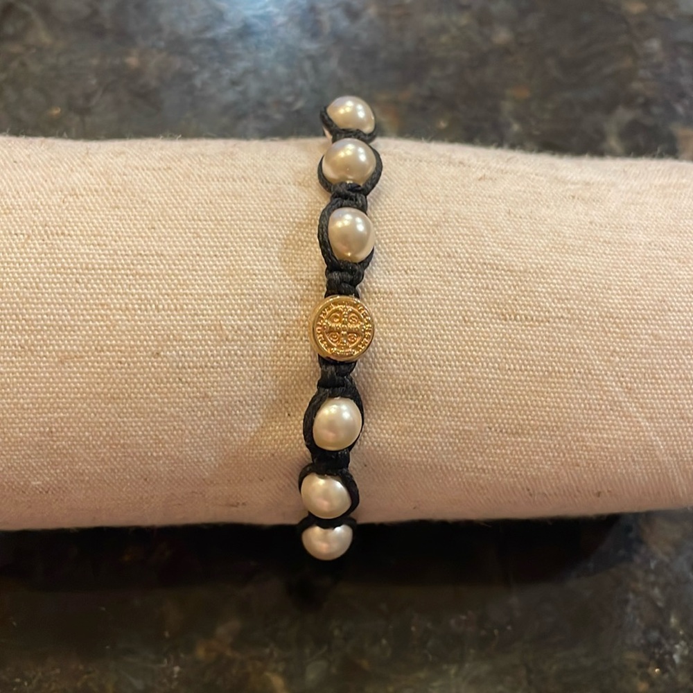My saint my hero pearl bracelet.